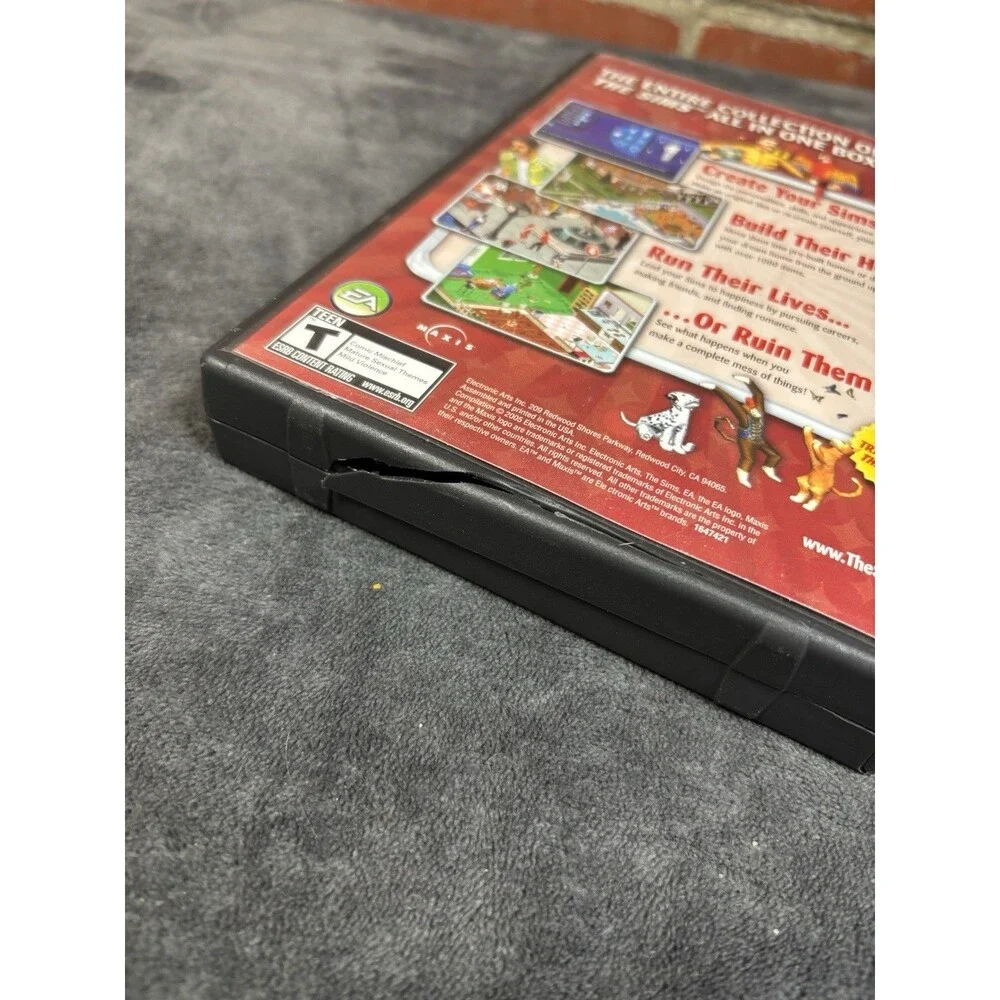 The Sims Complete Collection PC Windows, 2005 4 Disc Case, Manual